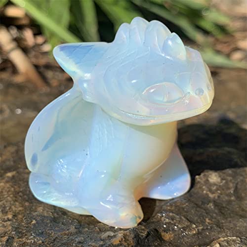 Liliyagem Healing Crystal Stone Human Reiki Skull Figurine Statue Sculptures Fly Dragon Skull Crystal Halloween (Opalite Dragon Skull) Lly-Ods #TOP4