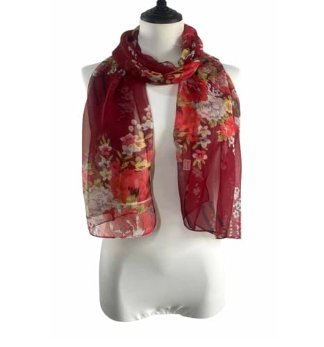 Image of Acotavie Scarfs for Women Lightweight Fashion Scarves Print Floral Pattern Scarf Shawl Wraps