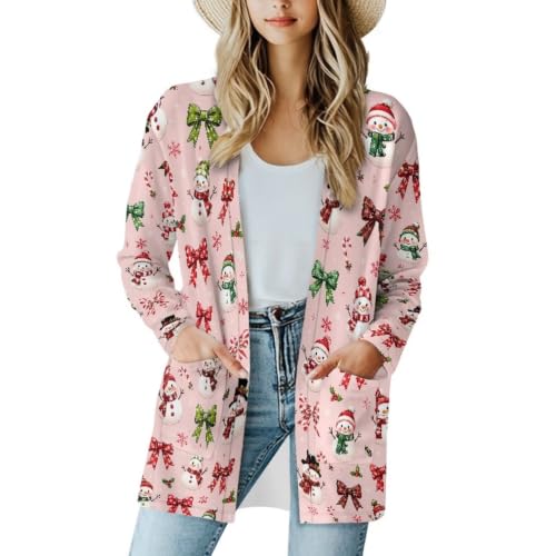 Image of Cardigan Sweaters for Women Long Sleeve Cardigan Soft Drape Open Front Fall Dusters V-Neck Jackets Dressy Loose Coat