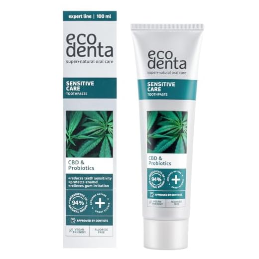 ECODENTA Pasta de dientes con CBD y probióticos combate la placa y el sarro - Pasta de dientes para dientes sensibles, 100 ml