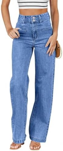 Sidefeel Jeans for Women High Waisted Straight Leg Denim Pants | ...