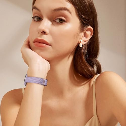 Image of Slim Braided Bands for Apple Watch Band 40mm 41mm 42mm 38mm 46mm 44mm 45mm 49mm Women,Stretchy Solo Loop Nylon Elastic Thin Narrow Skinny Strap for iWatch Ultra 3 SE 3 Series 11 10 9 8 7 6 5 4 3 2 1