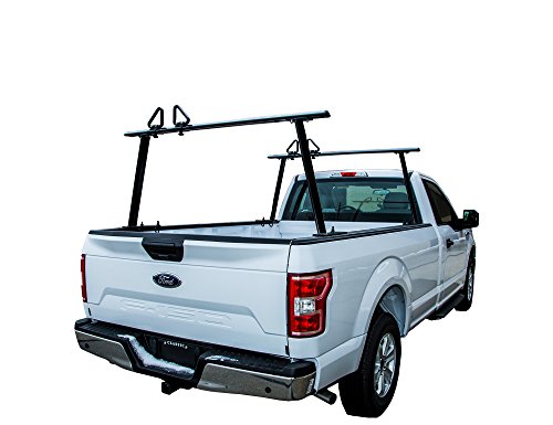 Buyers Products 1501680 Aluminum Truck Ladder Rack, Adjustable Height, Black