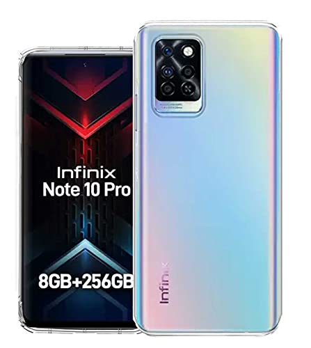 Image of Soft Flexible Silicone Back Cover Compatible with Infinix Note 10 Pro /Infinix Note 10, Transparent Case