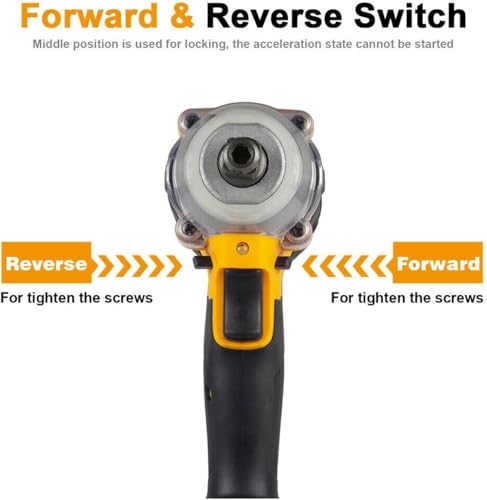 Image of XOYO Cordless Impact Wrench X-Series 21V | 2in1 Interface both NUT /SCREW Driving Head | 2x21V Batteries | Max Torque 380Nm (206ft-lbs) | 2 Speed | Brushless Motor | FREE Screw Bits
