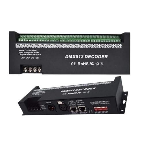Contrôleur de lumière DMX512 RGB 10 canaux pour ruban LED