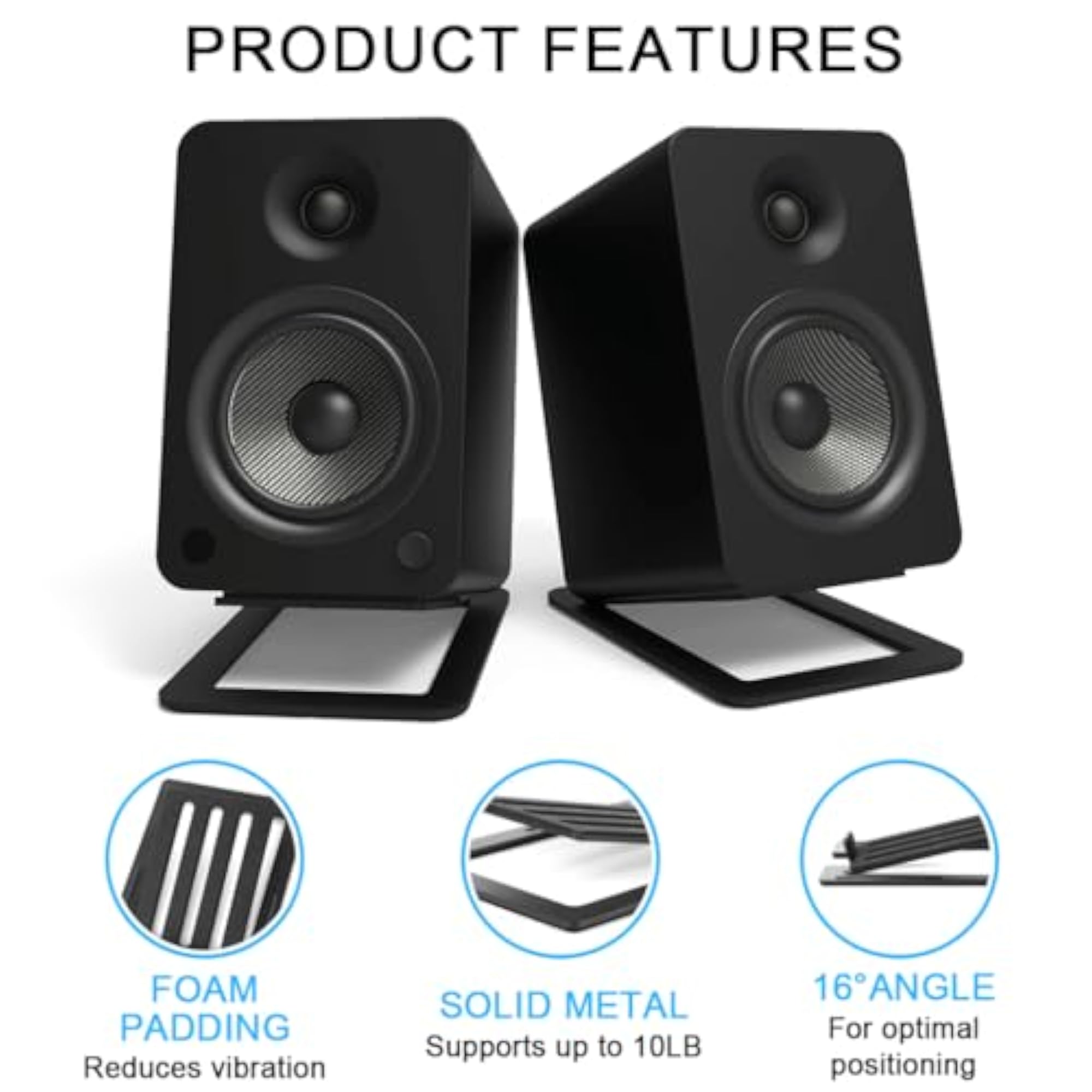 2 Pack Desktop Speaker Stand, Universal