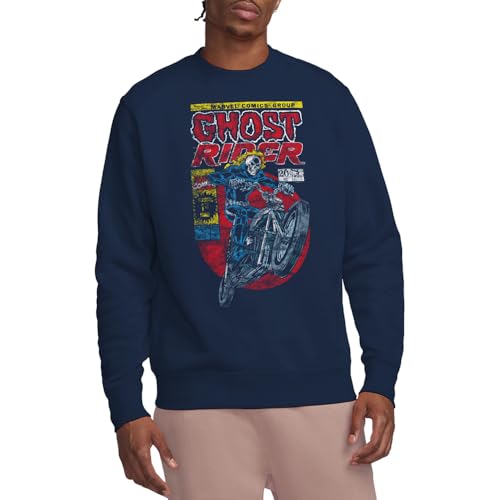 Image of Marvel Ghost Rider Unisex Sweatshirt, Navy, XX-Large