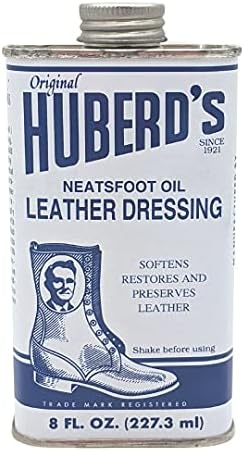 Huberd’s Leather Dressing with Neatsfoot Oil - Leather conditioner that softens new leather and restores dry and hardened leather boots, shoes, bags, belts, baseball gloves, saddles, tack and harness.