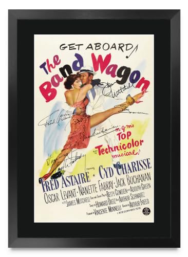 Cuadro enmarcado de The Band Wagon 1953 con firma impresa de colección Fred Astaire