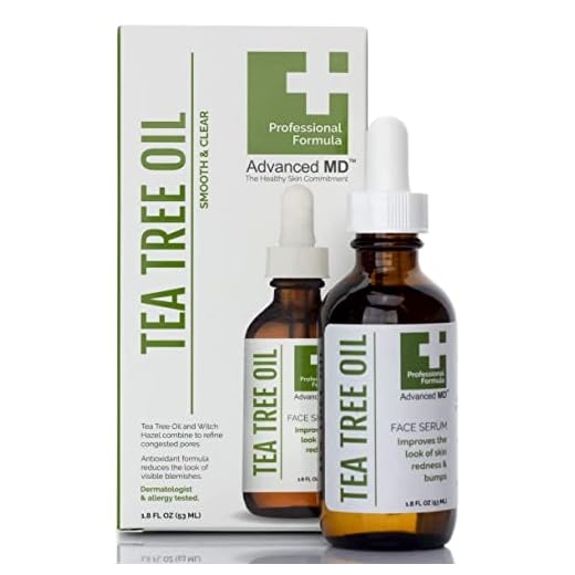 Tea Tree Face Oil Serum by AdvancedMD - Professional Formula To Improve Skin Redness, Refine Pores & Reduce Bumpy Skin. Formulated With Vitamin E And Witch Hazel - 100% Clean Beauty. 1.75 Fl Oz