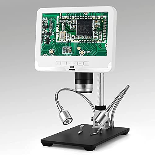 KHiry Filtre UV numérique à Effet 3D avec écran de 7" Compatible avec l'outil de Soudure de réparation de téléphone de Montre bga SMT Bijoux Cadeau pour Enfants (Blanc 200X) (Blanc 200X)