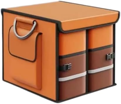 Car Trunk Organizer for Lincoln Nautilus 2024 2025, Foldable Car Trunk Storage Box with Lid, Collapsible Organiser Storage Non-Slip Multipurpose Storage Box Accessories,Small Black