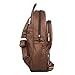 Genuine Leather Backpack Handbag Purse Sling Shoulder Bag Medium Size Brown