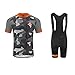 UGLY FROG Milchfaser Kurze Ärmel Radsportanzüge MTB kurzarmtrikot Radtrikot Set Radfahren Kleidung Sommer Fahrradtrikot mit Radhose/Trousers mit Sitzpolster für Herren