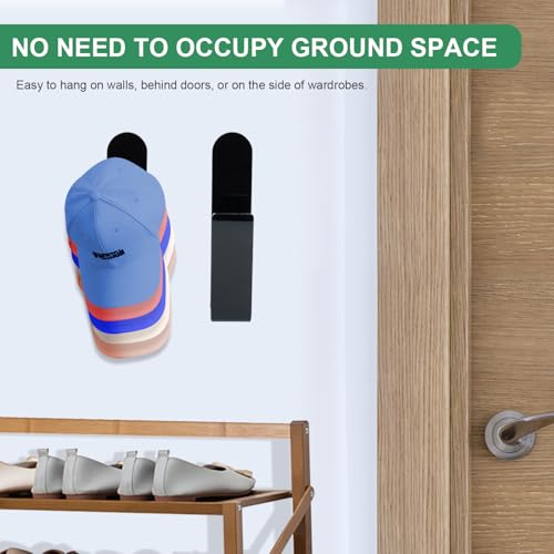 lemgyiamz Cap Halterung Wand, Selbstklebende Kappenhalter, MüTzen Aufbewahrung zur Aufbewahrung Von Kappen, Mehrzweck Basecap Halterung Wand für Baseball Kappe Schals Taschen 2 StüCk