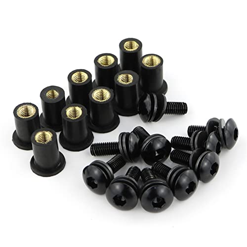 Vis de pare-brise M5x16 mm en aluminium pour carénage de moto CBR 10 pièces