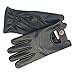 Mens Real Soft Leather Slim fit Retro Style Classic Dress Fashion Driving Gloves 508 (508-Black, XL)