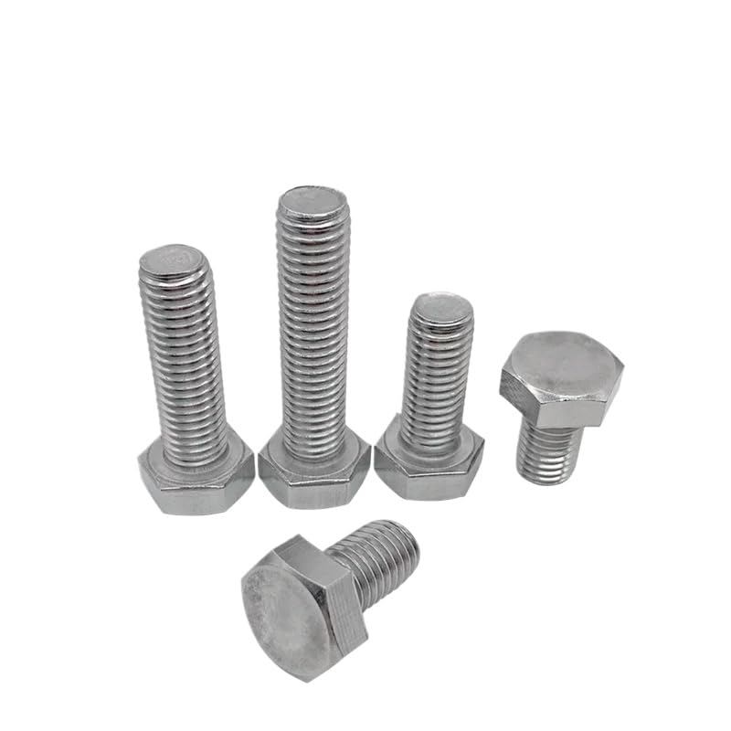 SS316 Stainless Steel Hexagon Bolt Hex Head Cap Screws 1/4 5/16 3/8 7/16 1/2 5/8 (10,UNC 7/16-14 x 3/4)