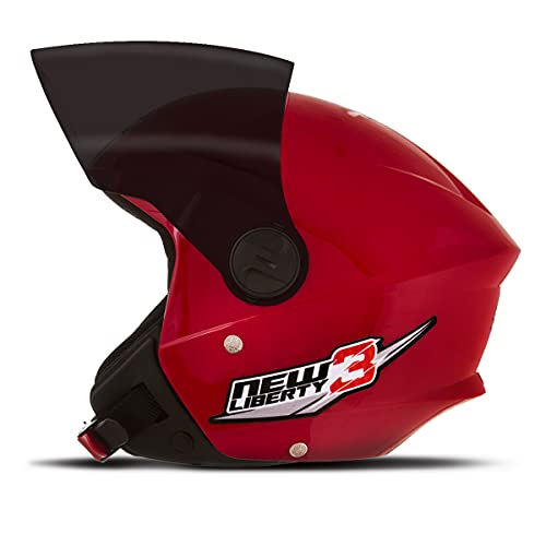 Pro Tork Capacete New Liberty Three 60 Vermelho Viseira Fumê
