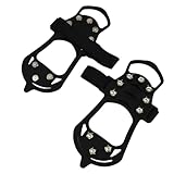 Tacos para Hielo - Zapato Talones Botas Antideslizantes Púas | Tacos De Tracción para Hielo Y Nieve sobre Zapatos/Botas | 1 Par De Pinzas Ligeras Antideslizantes | Pinzas para | para Montañismo