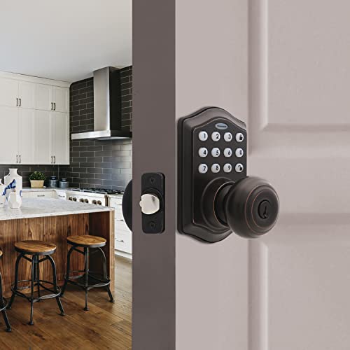 Honeywell Safes & Door Locks - 8732401 Electronic Entry Knob Door Lock, Oil Rubbed Bronze, 6.5 X 8.8 X 9 Inches #TOP1