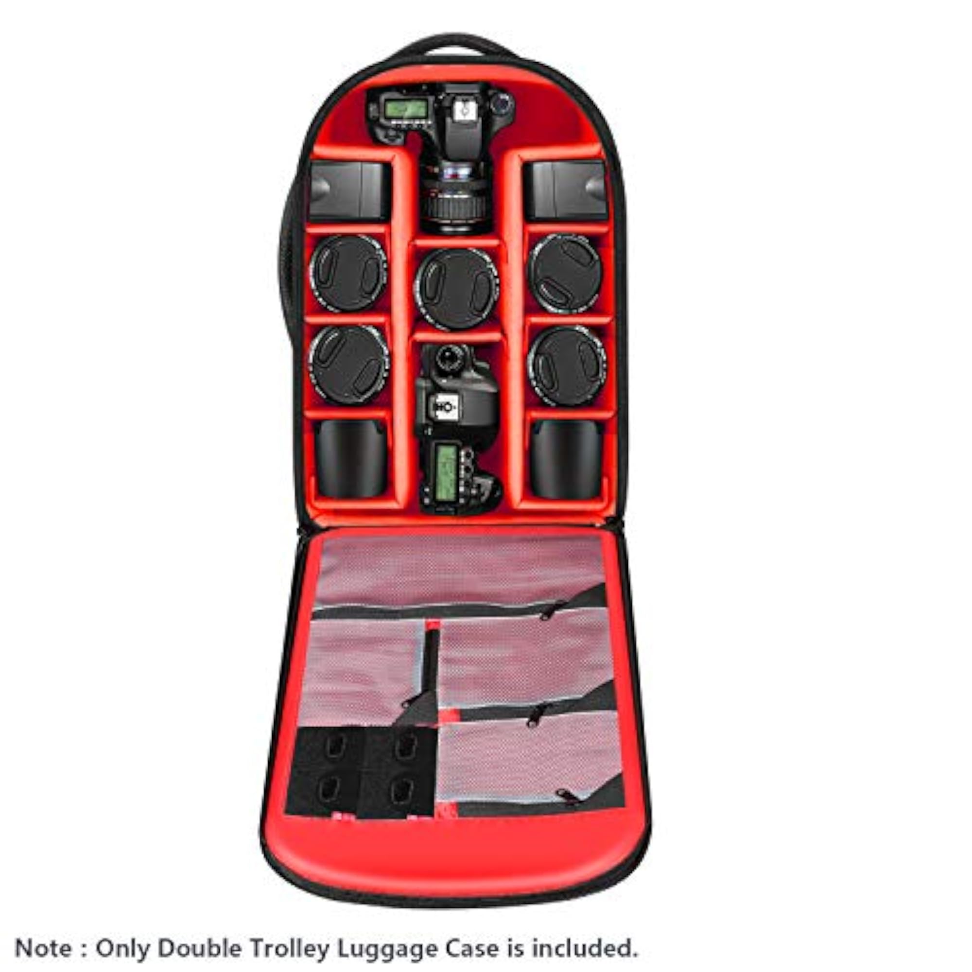 2-in-1 Convertible Wheeled Camera Backpack