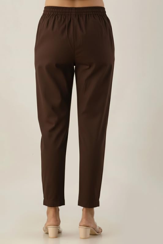 Image of Regular Fit Cotton Woman Trousers Pants Kurti Pant Casual Daily Formal Office Use
