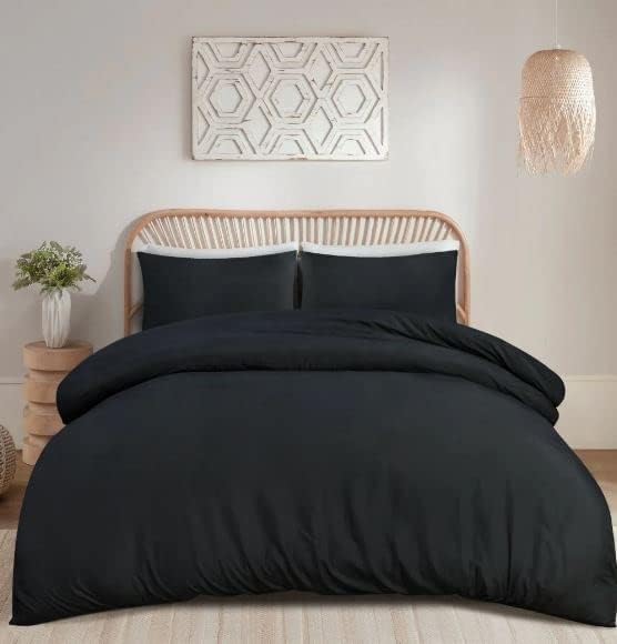 Ghazlan 100 Egyptian Cotton Duvet Cover Set, 200 Thread Count 3 Pieces