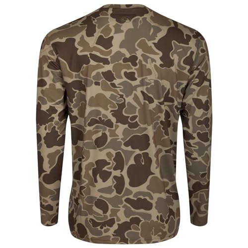 Drake Men's Performance Crew Long Sleeve T-Shirt - Lightweight Soft Breathable Sun Protective Quick-Dry Moisture-Wicking Tee3