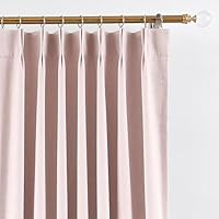 Gray Blackout Curtains 105 Inches Long 2 Panels Set, 60 Inch Wide Pinch Pleated Curtain With Hooks,Thermal Insulated Room Darkening Vertical Window Treatments For Living Room Bedroom 60 X 105 Gray 60