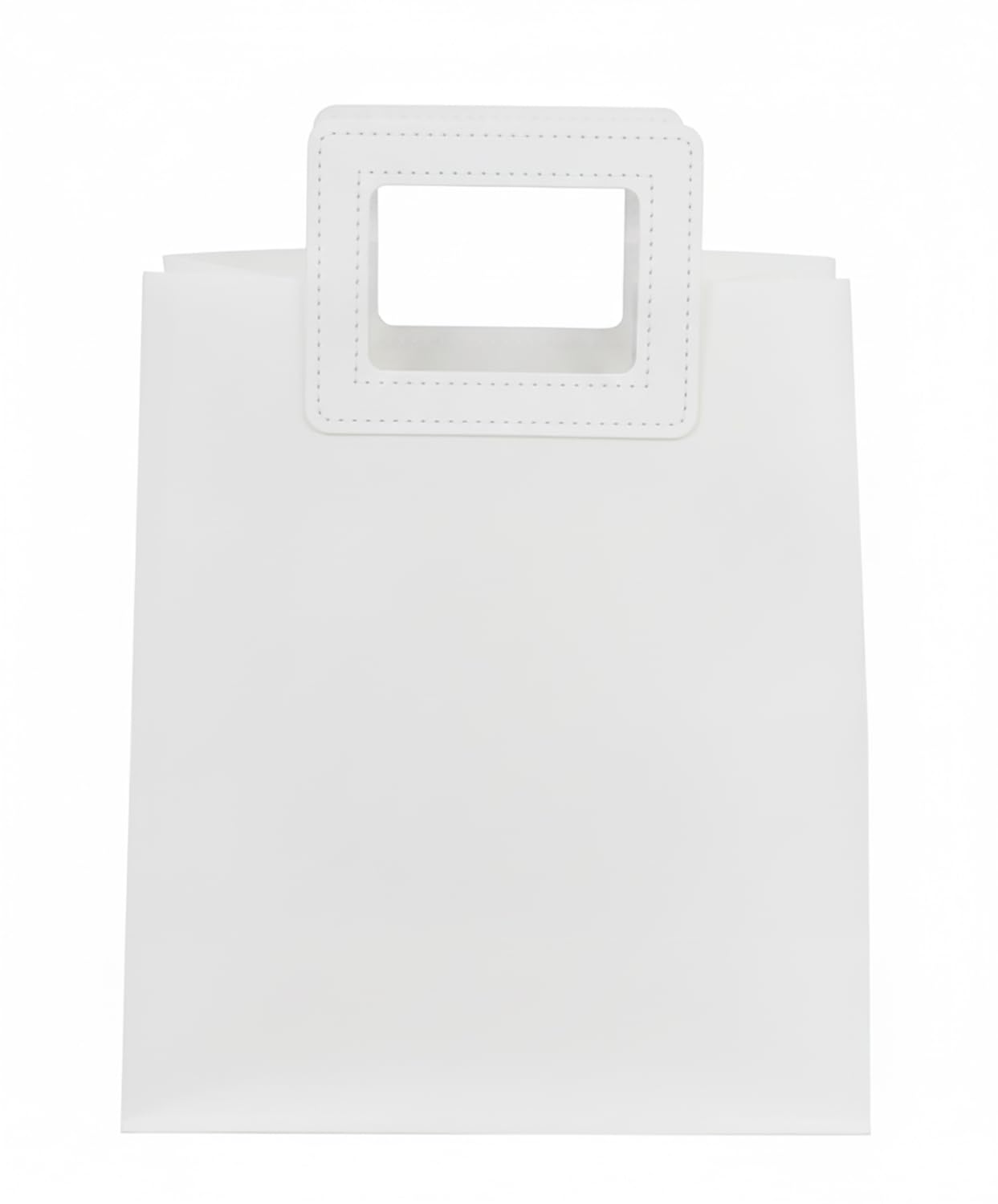Emartbuy Clear PVC Gift Bags with White Handle – 20 x 10 x 22 cm – Elegant Transparent Handbag Gift Packaging for Weddings, Birthdays & Corporate Gifting – Pack of 36
