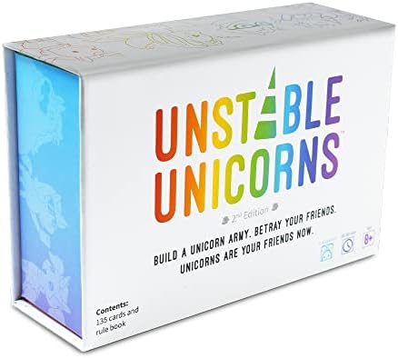 TeeTurtle Unstable Unicorns Card Game - A strategic card game and party game for adults & teens
