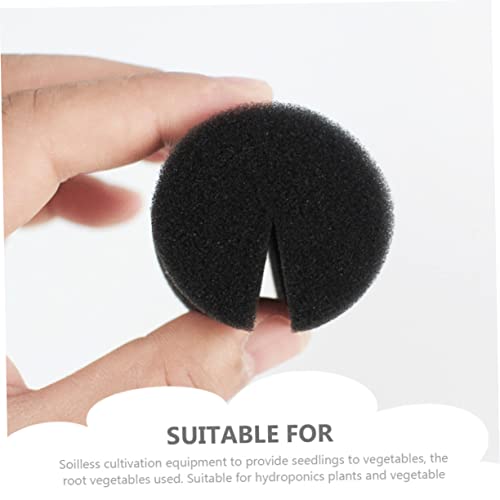 Garneck 50pcs Hydroponic Sponges for Soil-Free Planting Round Shape Soilless Cultivation Supplies for Indoor Gardening and Vegetable Growth - Image 4