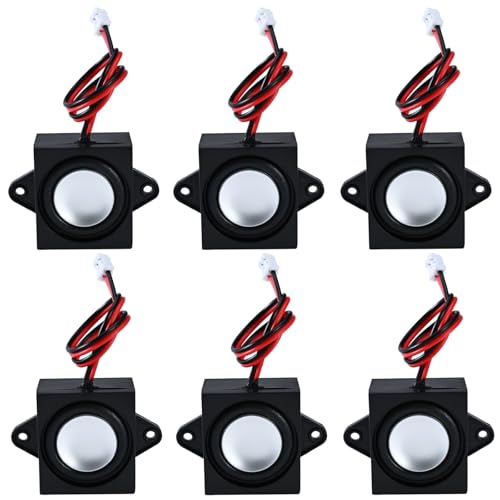 KIETND 4 Ohm 3 Watt Mini Speaker Compact Micro Speaker with JST-PH2.0mm-2 pin Terminal Ideal for Arduino Small Electronic Projects Advertising Machines and LCD TV Monitors (6pcs)