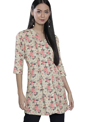 Image of One femme Women's Pleated Printed Tunic Shirt