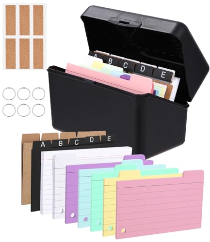 Farbige Karteikarten – 200 Stück, 10,2x15,2cm, Liniert, Für Lernen & Organisation