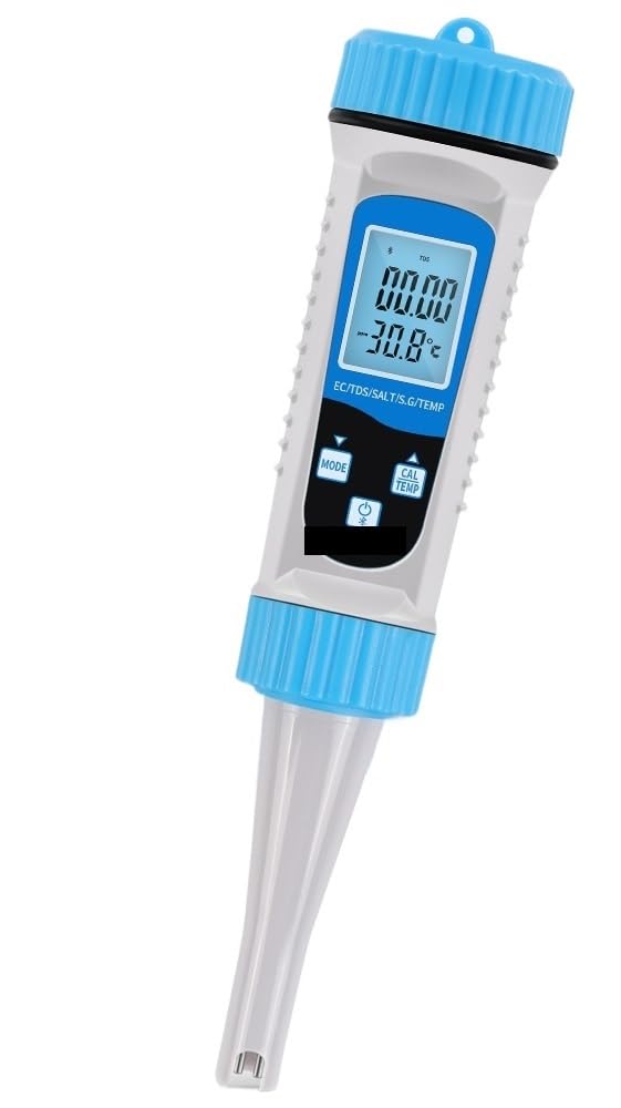 5 in 1 Digital APP Meter Water Quality Tester EC Salt Temperature Water Tester for Aquarium Pool Hydroponic