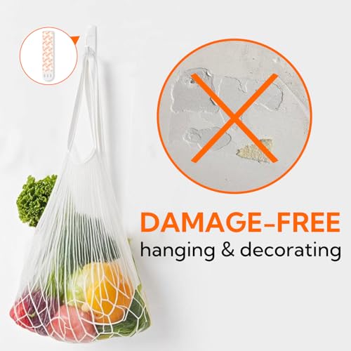 Image of hookay Upgrade Large Refill Adhesive Strips for Indoor Wall Hooks, Damage-Free Hanging, No Tools Removable Adhesive Strips for Large Decor, Living Spaces & Bathroom, 20 White Strips