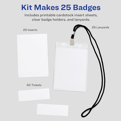 Vertical Hanging Style Name Badges, PVC Plastic, 6" x 4-1/4" by Avery - Image 3