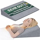 Keilkissen Bett für ruhige Nächte & Magenberuhigung – Matratzenkeil & Rückenkissen für ruhigere nächtliche Atemgeräusche – Lesekissen für entspanntes Lesen im Bett – Oeko-TEX Zertifiziert & geprüft