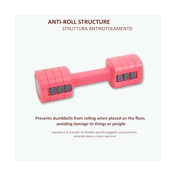 Adjustable Dumbbell Set of 2 Weights from 1 to 2.5 kg Dumbbell 4 in 1 Fitness Equipment Gym Home Training - Image 4