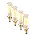 40W Candelabra Edison Bulbs - 4 Pack, T28 Mini Williamsburg Style, Warm White, Squirrel Cage Filament, Dimmable, E12 (Small) Base