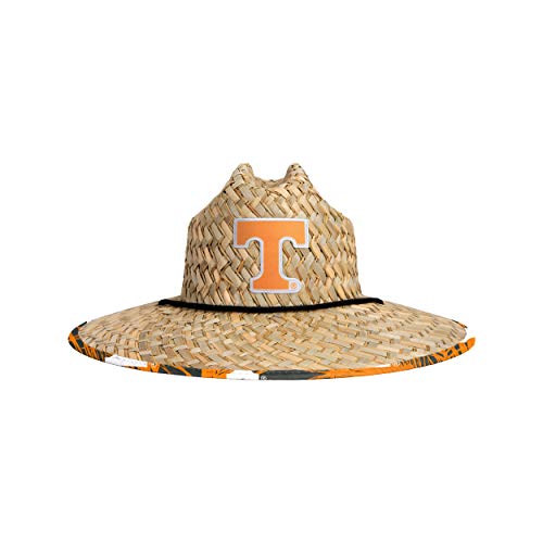 Image of FOCO Men's NCAA College Team Logo Floral Straw Sun Hat