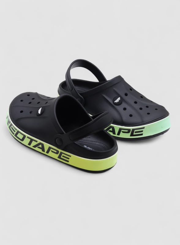 Image of Red Tape Mens Lightweight EVA Clogs Slip-On Comfortable Casual Footwear with Adjustable Back Strap and Anti-Slip Outsole
