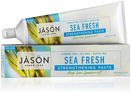 Jason Sea Fresh Strengthening Fluoride-Free Toothpaste, Deep Sea Spearmint, 6 Oz