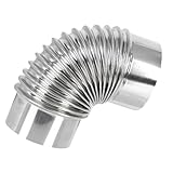 ifundom 90° Edelstahl Abgasrohr Bogen Ofenrohr aus Metall 3.54X3.54X3.54 Zoll für...
