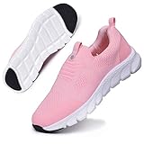 doodogs schuhe online kaufen  Hsyooes Damen Walkingschuhe Slip On Sneakers Leichte Freizeitschuhe Laufschuhe Atmungsaktiv Turnschuhe Bequem Sportschuhe Gym Outdoor Pink D 38.5EU=Etikettengröße:39