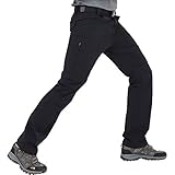MIER Men's Convertible Quick Dry Hiking Pants Outdoor Nylon Travel Pants with 6 Pockets, Stretchy...