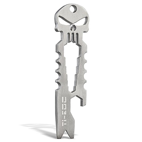 TI-EDC Titanium Keychain Multifunctional Tool, Beer Opener, Multitool, Keychain l Tool
